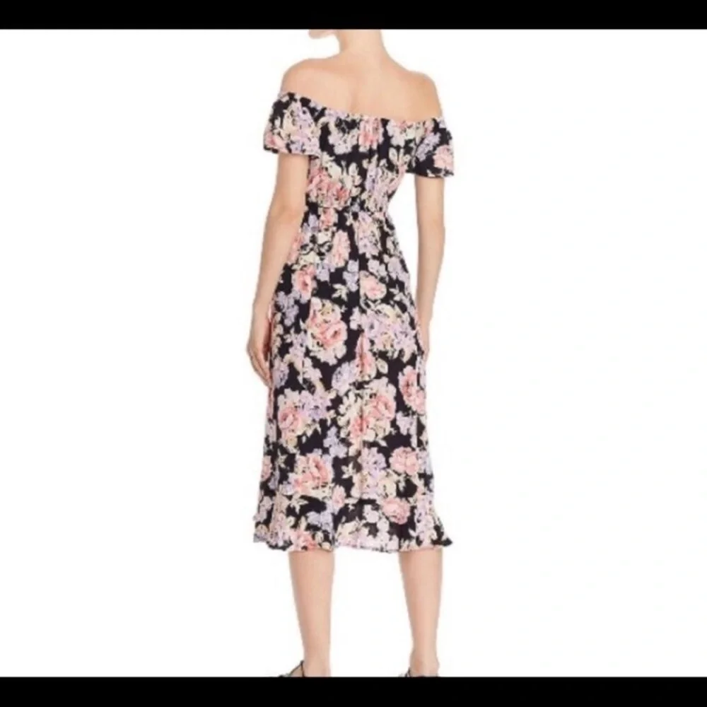 Band of Gypsies Santiago Dark Floral Midi Dress Pinup Cottage XS - Picture 4 of 10